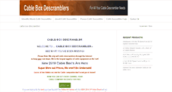 Desktop Screenshot of cableboxdescrambler1.com